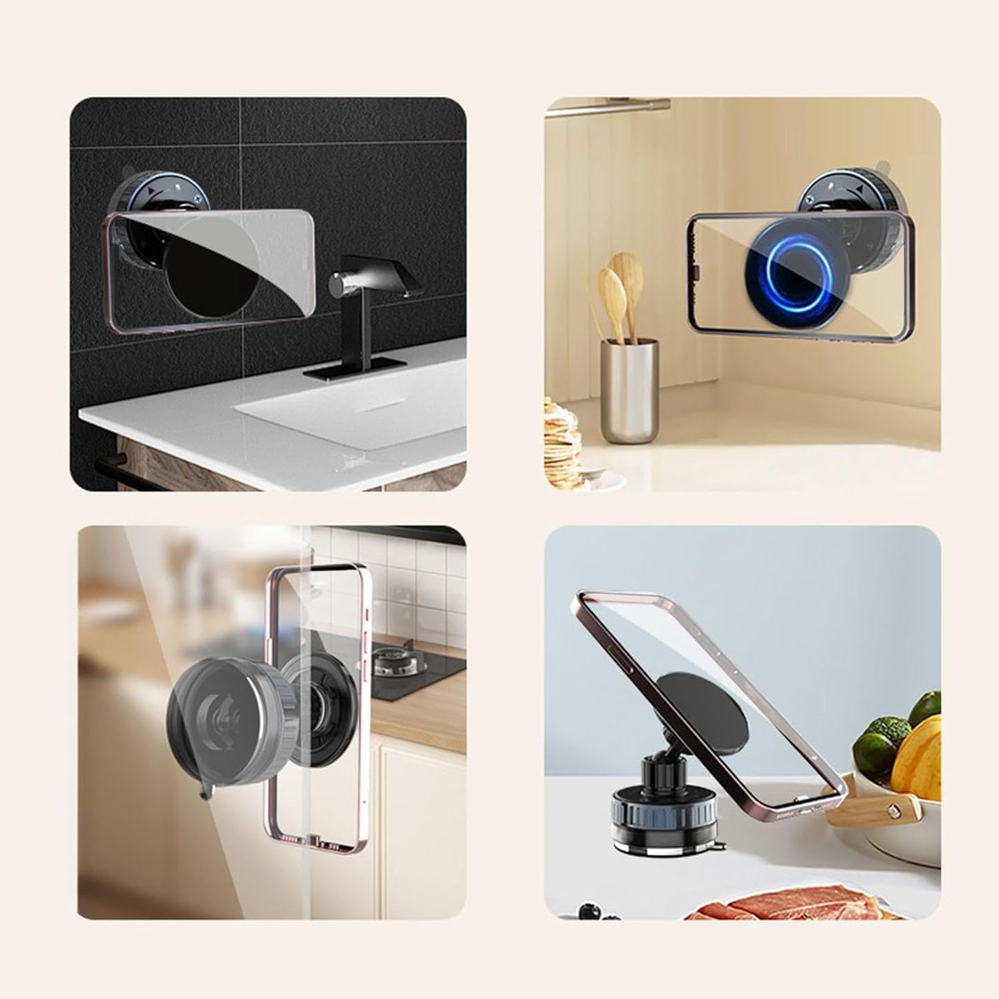 Magnetic Phone Holder , 360°Adjustable Hands-Free Shower