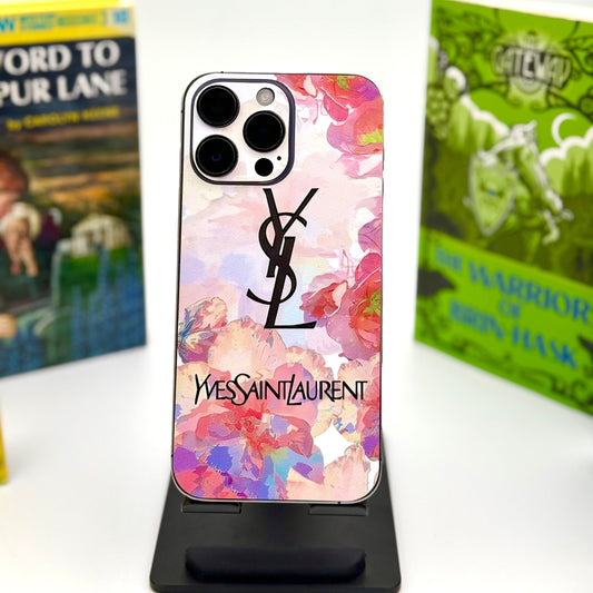 Skin Cover Luxe – YSL Floral Tropical (Compatible Tous Les Modélés des telephones)