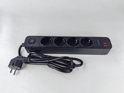 Multiprise Intelligente – 4 Prises + 4 Ports USB (2500W)